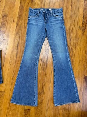 Ag Adriano Goldschmied Women's Blue Flare Jeans - Medium Wash